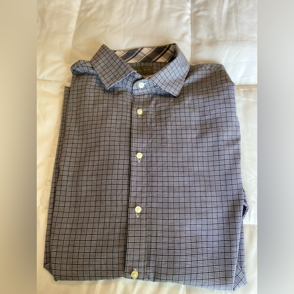 Thomas Dean Perfect condition Men’s XL navy and white button down. Quiet luxury. - Picture 7 of 8